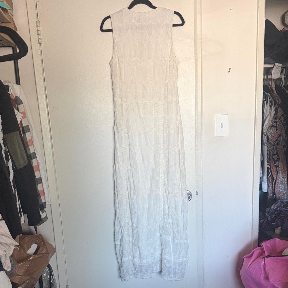 Lucky Brand Medium White Lace Maxi Dress - Picture 4 of 8